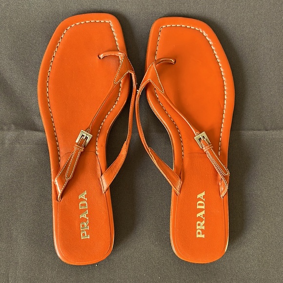 Never been used Prada song, sandals, Clementine orange - Picture 1 of 3